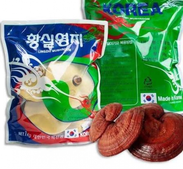 Nấm Linh Chi Túi Xanh Hàn Quốc 1kg (Vàng Nhạt) Chính Hãng